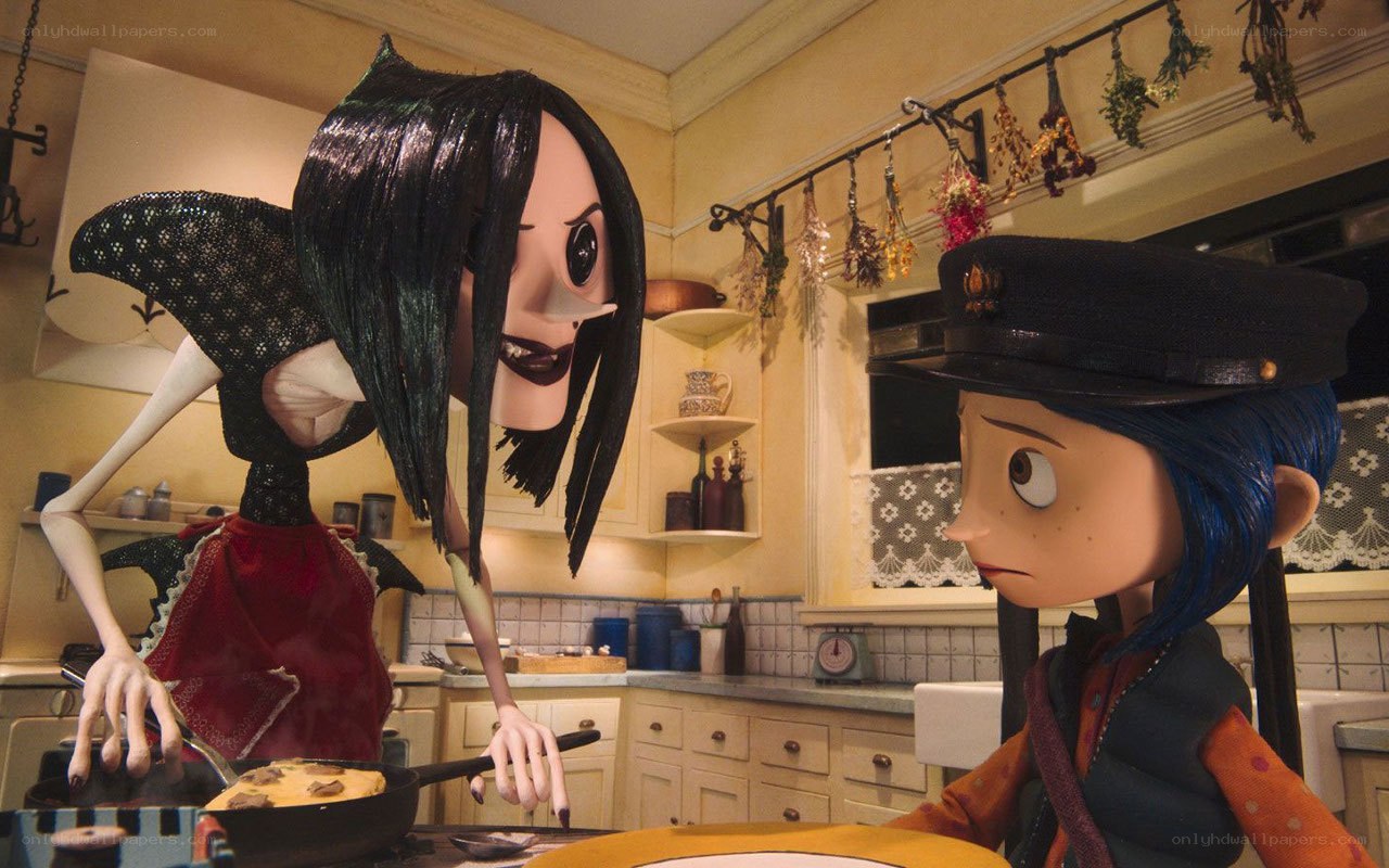 Coraline in the kitchen