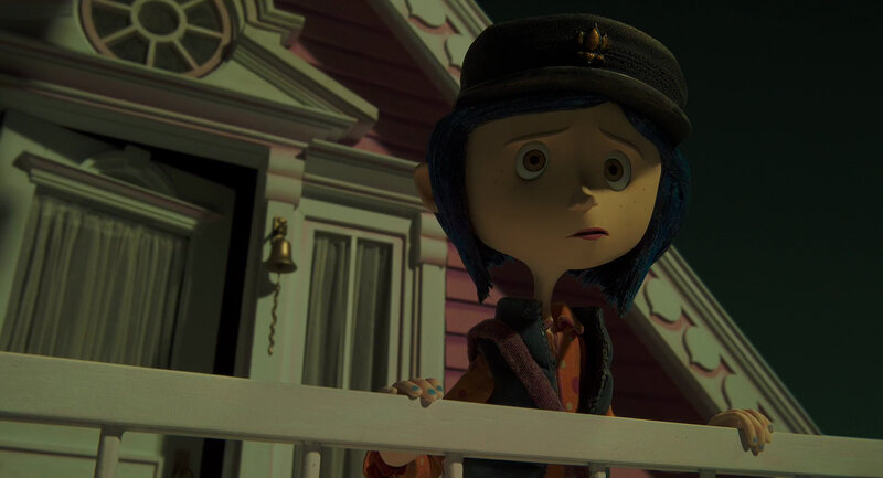 coraline on the porch