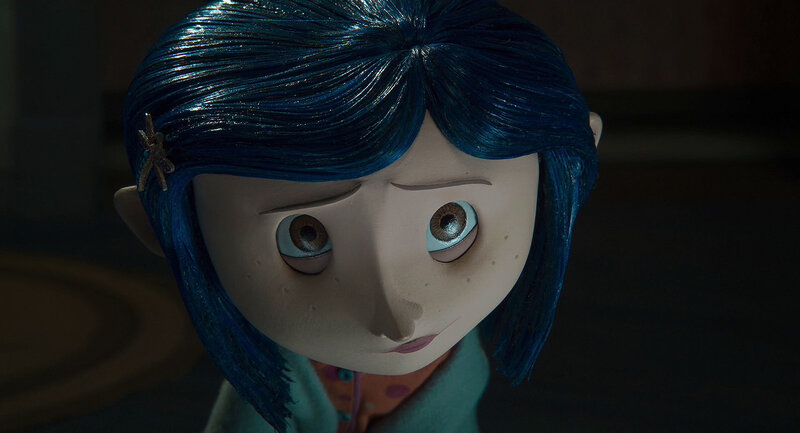 Coraline with blue hair