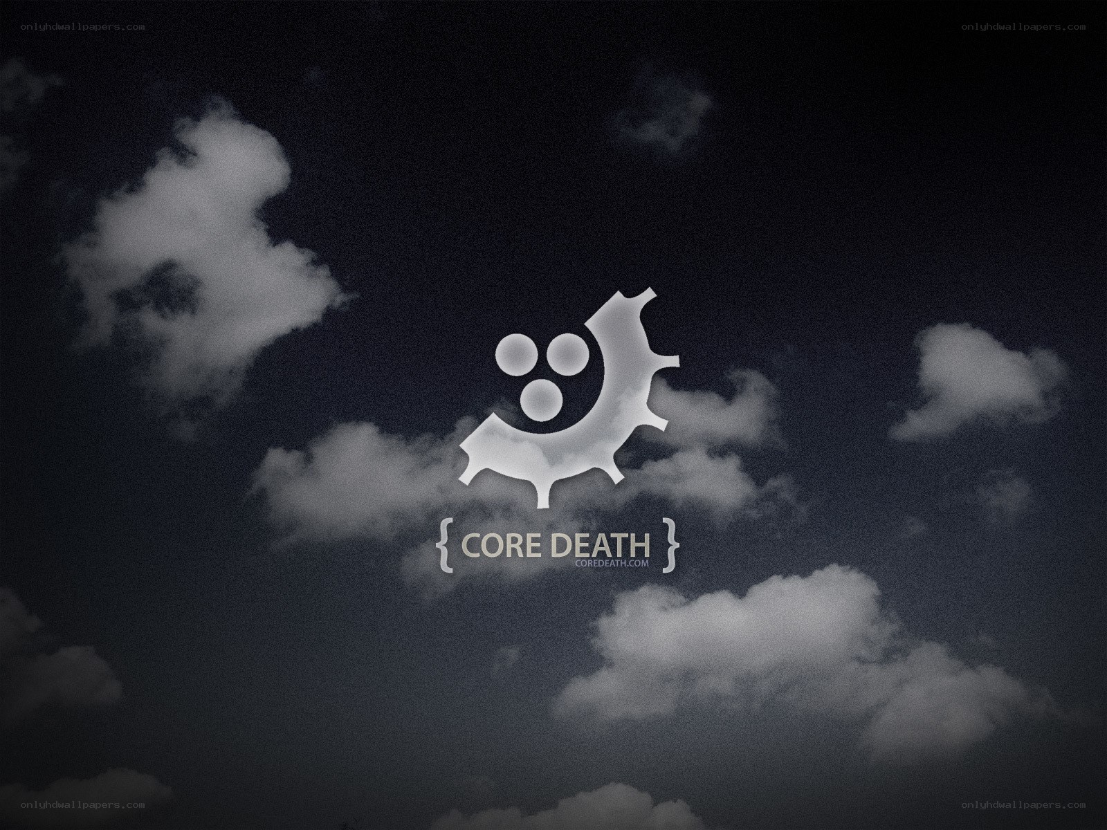 Core Death logo on cloudy sky