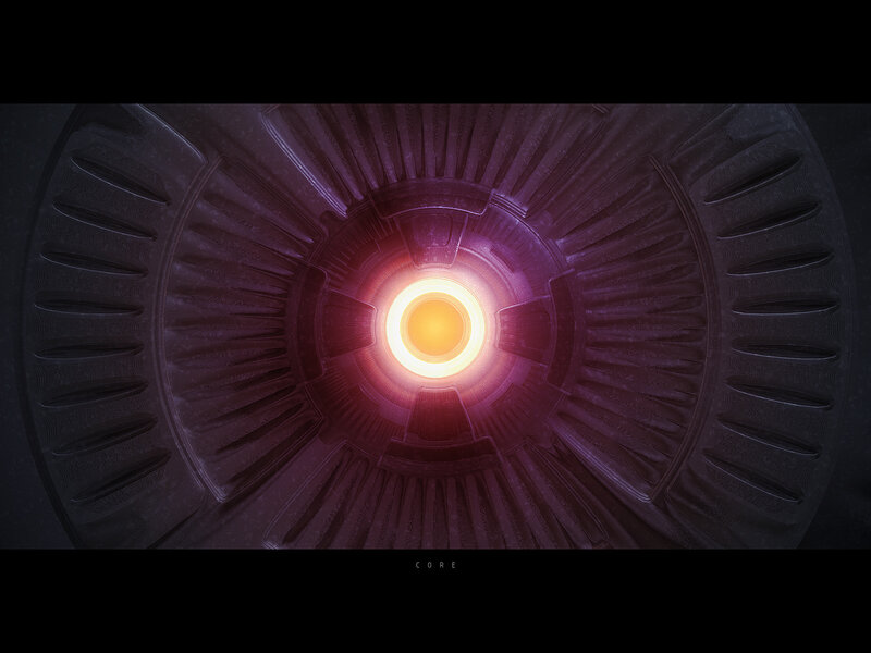 core of a futuristic machine
