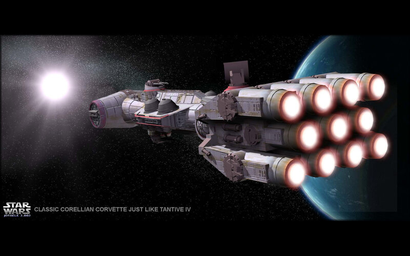 Corellian Corvette in space