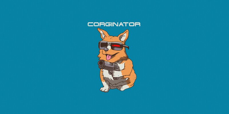 Corgi Dog with Gun