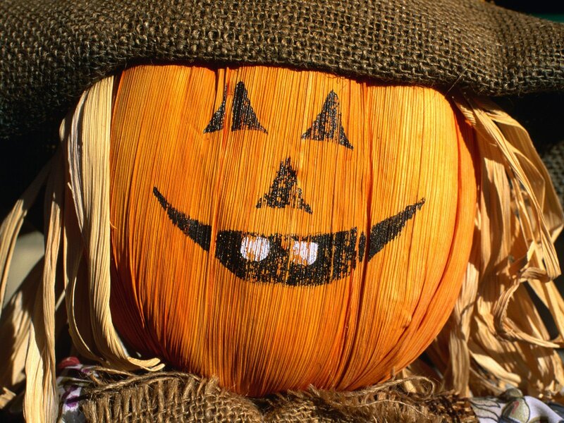 Corn Husk Scarecrow — Orange