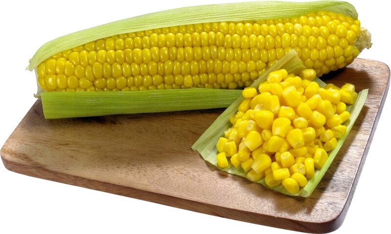 Corn on the cob with kernels