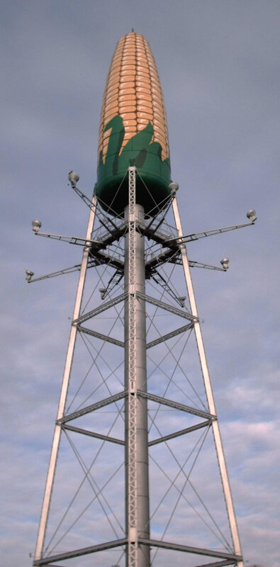 Corn-shaped water tower