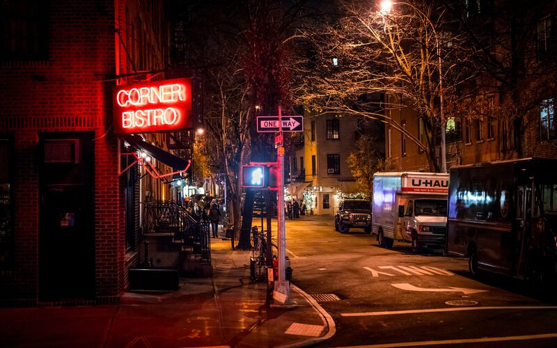 Corner Bistro at Night
