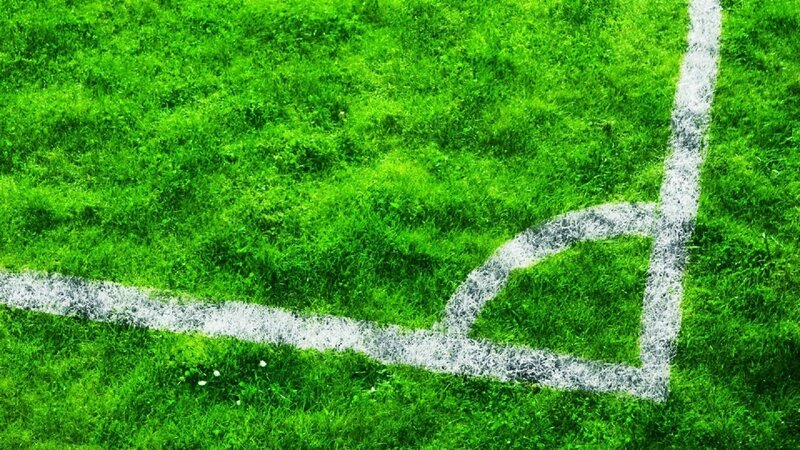Corner of a Soccer Field — Green, Calm, Photograph