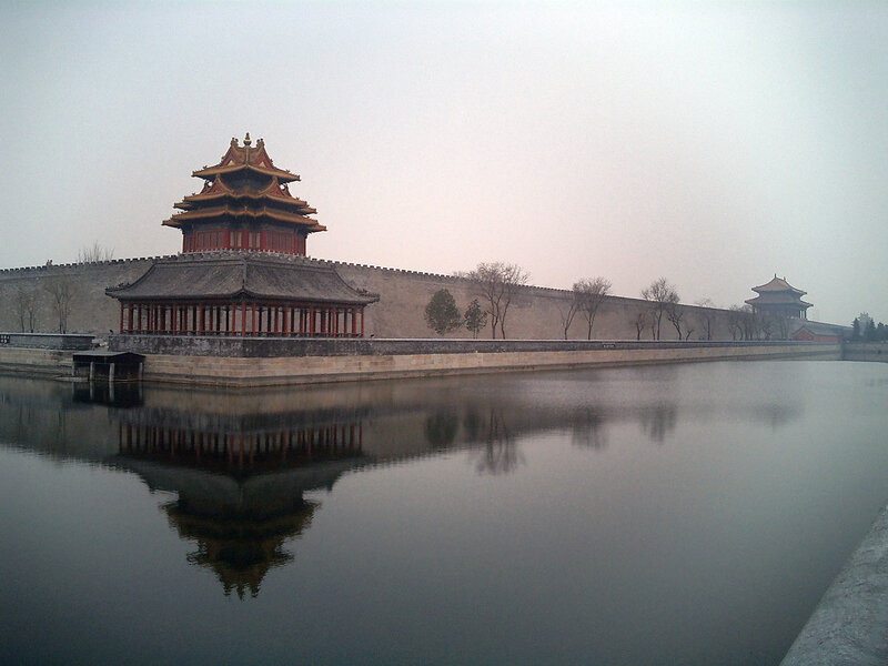 Corner Tower of Forbidden City — Gray