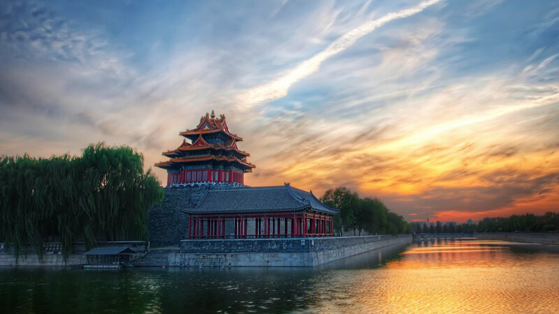 Corner Tower on Moat