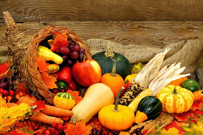 Cornucopia of Autumn Produce — Orange, Harvest
