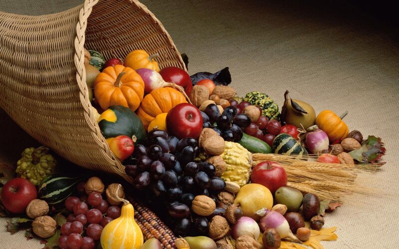 Cornucopia of Harvest Produce