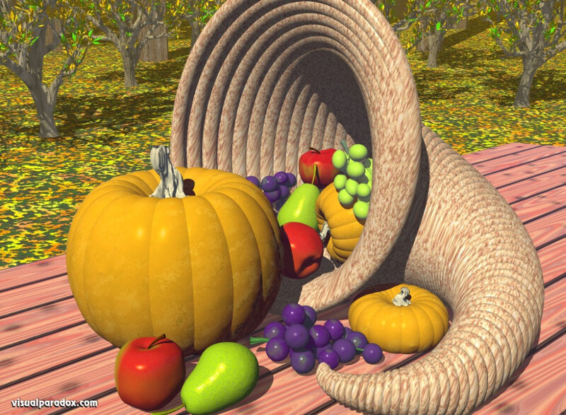 Cornucopia with Fruits