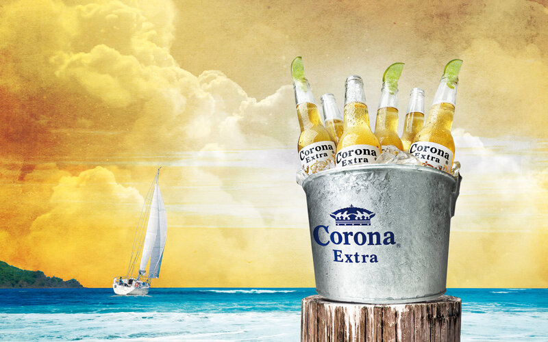 Corona Beer in Ice Bucket