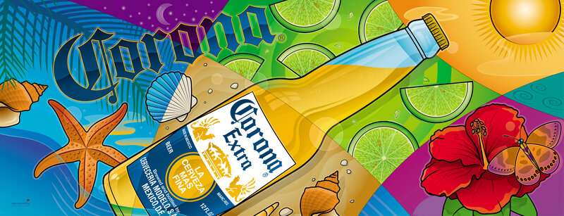 Corona Extra beach scene