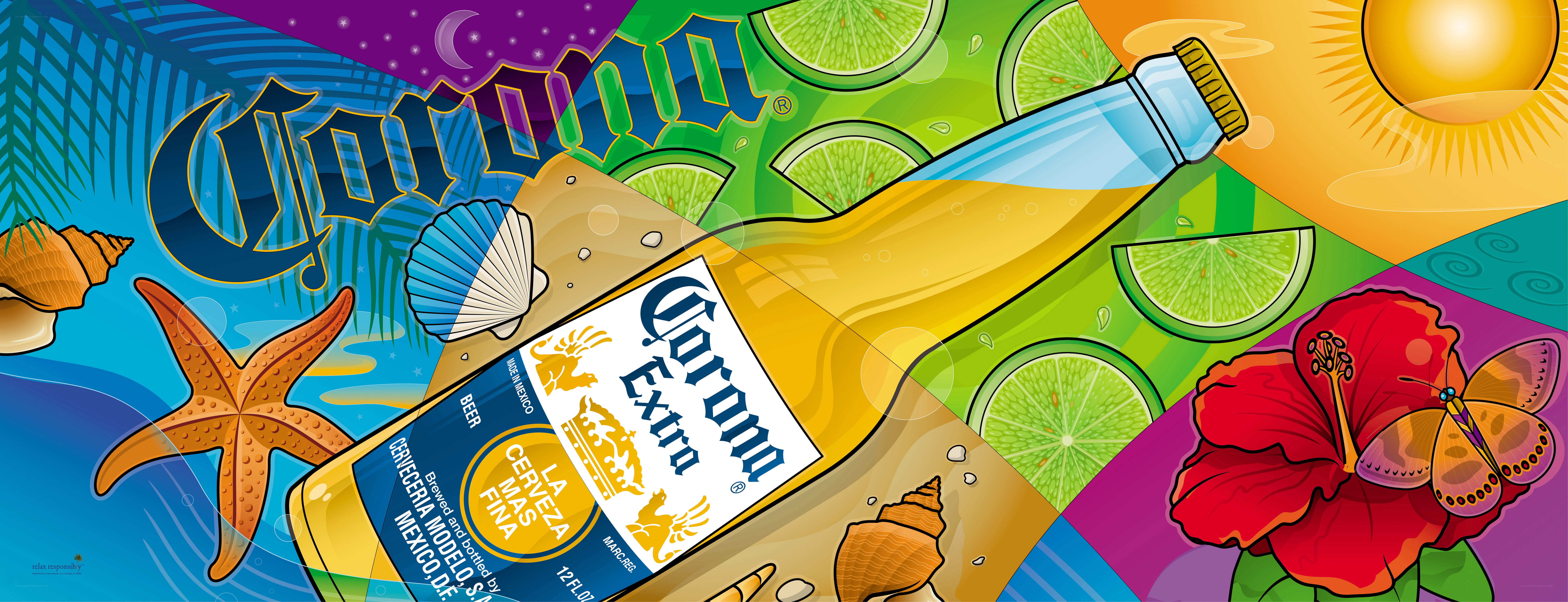 Corona Extra beach scene