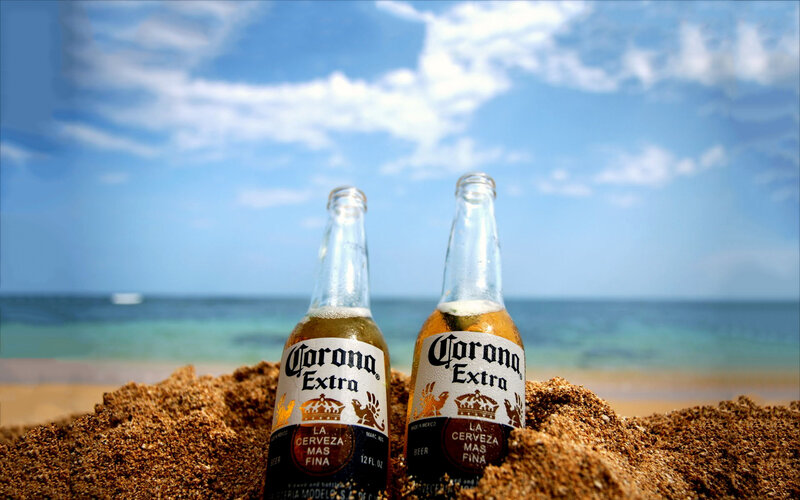 Corona Extra Bottles — Blue, Relaxed