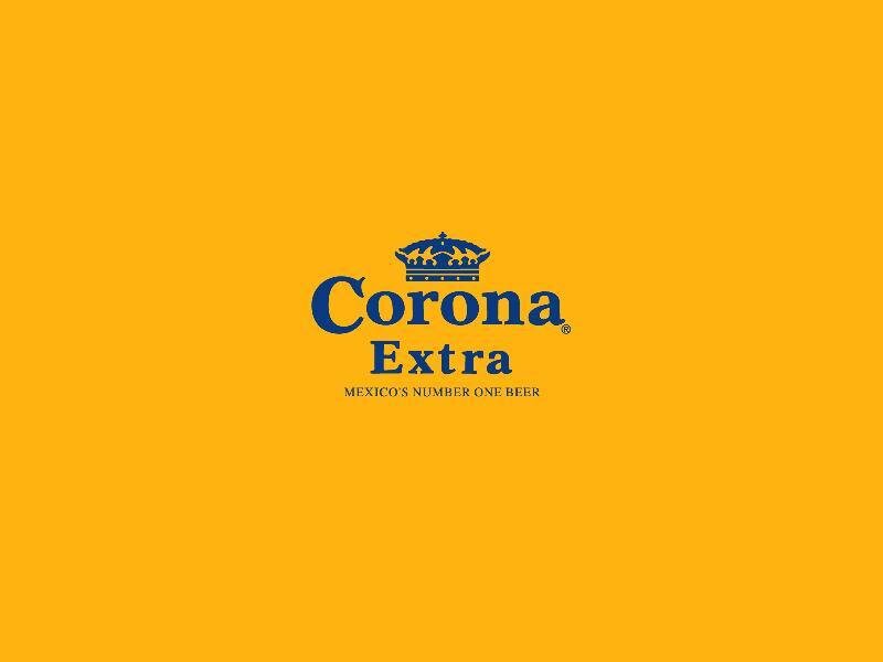 Corona Extra logo on yellow