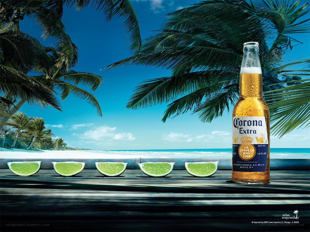 Corona Extra on a tropical beach