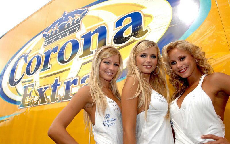 Corona Extra promotional models