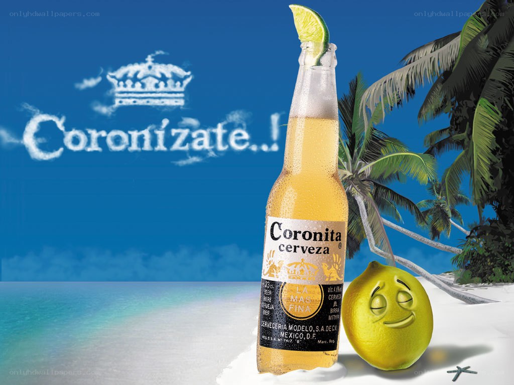Coronita beer on a beach