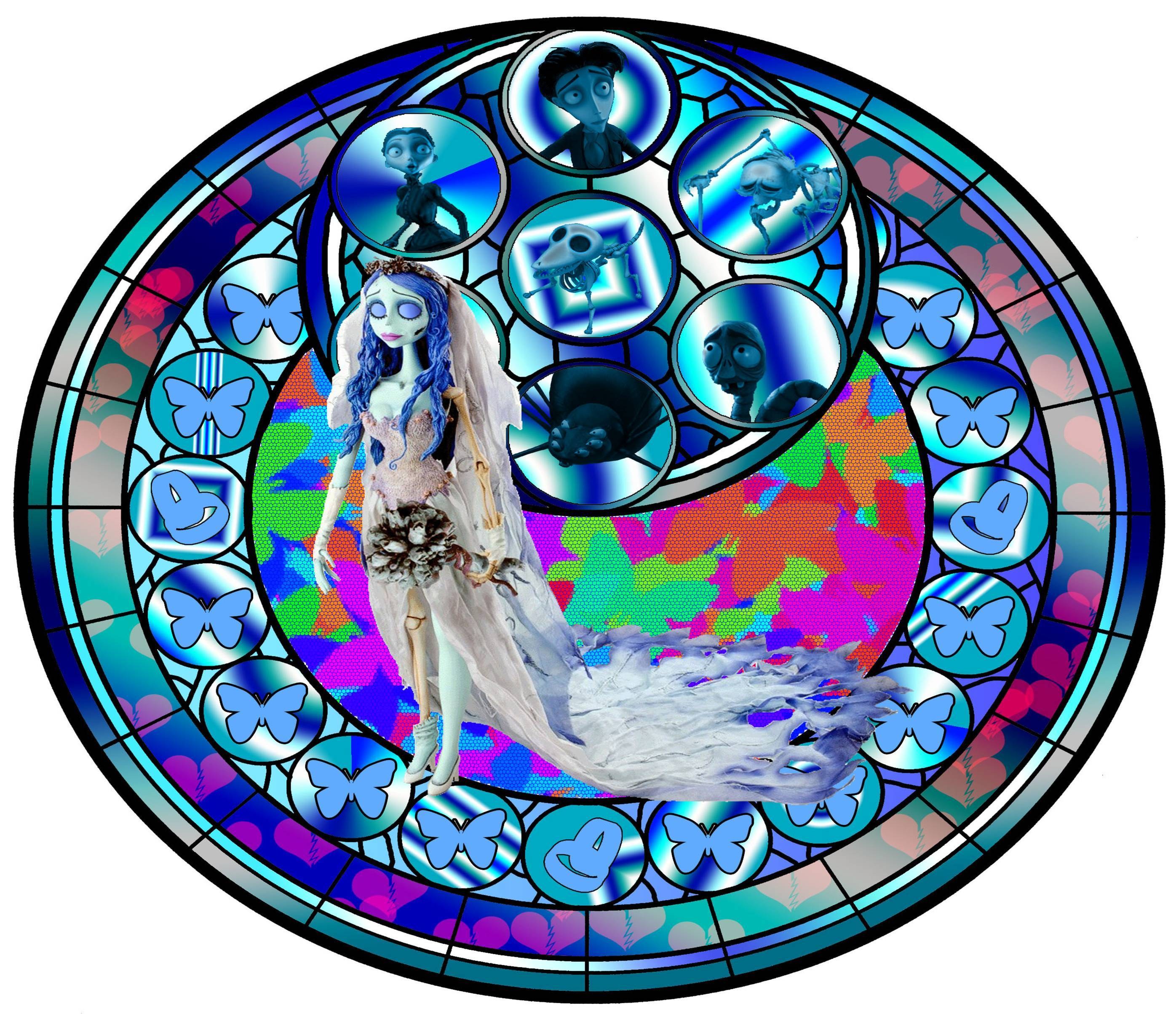 Corpse Bride stained glass artwork