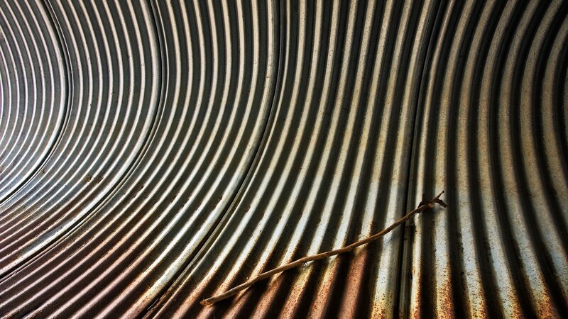 Corrugated metal roof texture