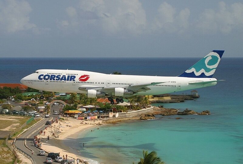 Corsair Boeing 747 landing