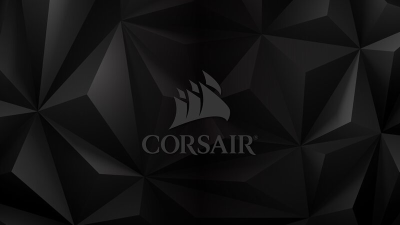 Corsair Logo on Black Background — Minimalist