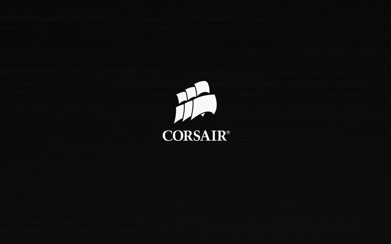 Corsair logo on black background