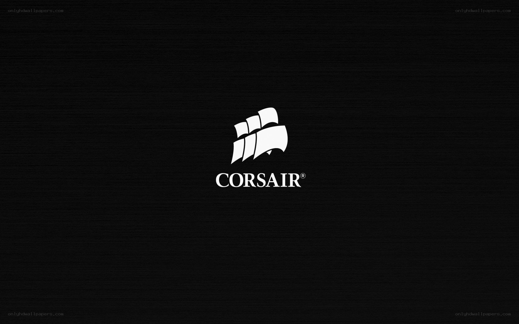 Corsair logo on black background