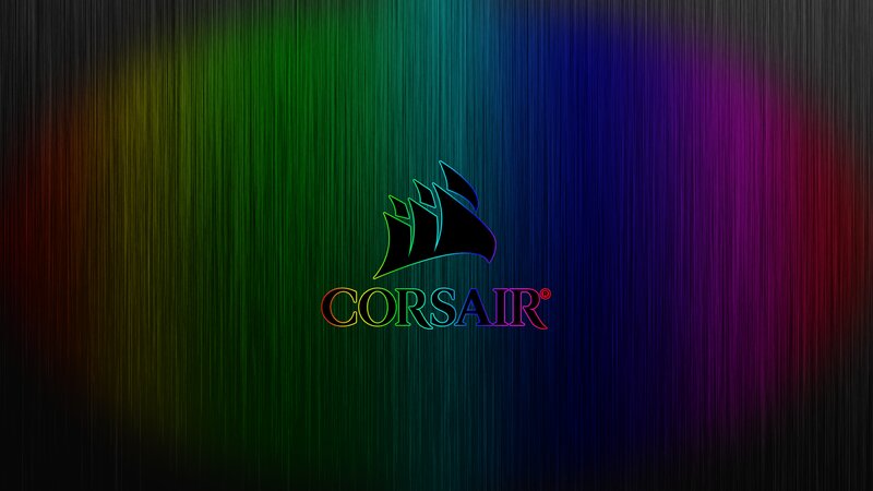 Corsair Logo on Colorful Background