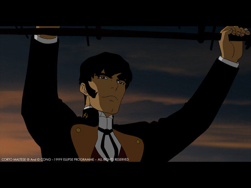Corto Maltese in a dramatic pose