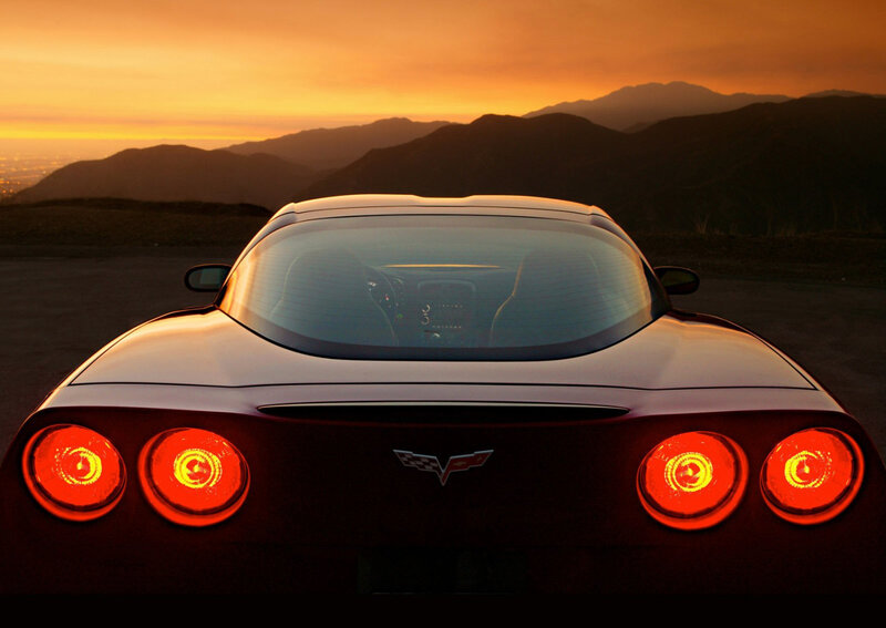Corvette at sunset