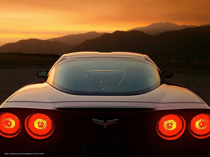 Corvette at sunset
