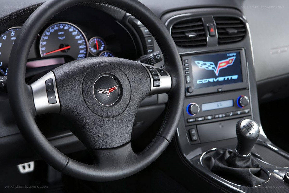 Corvette car interior dashboard