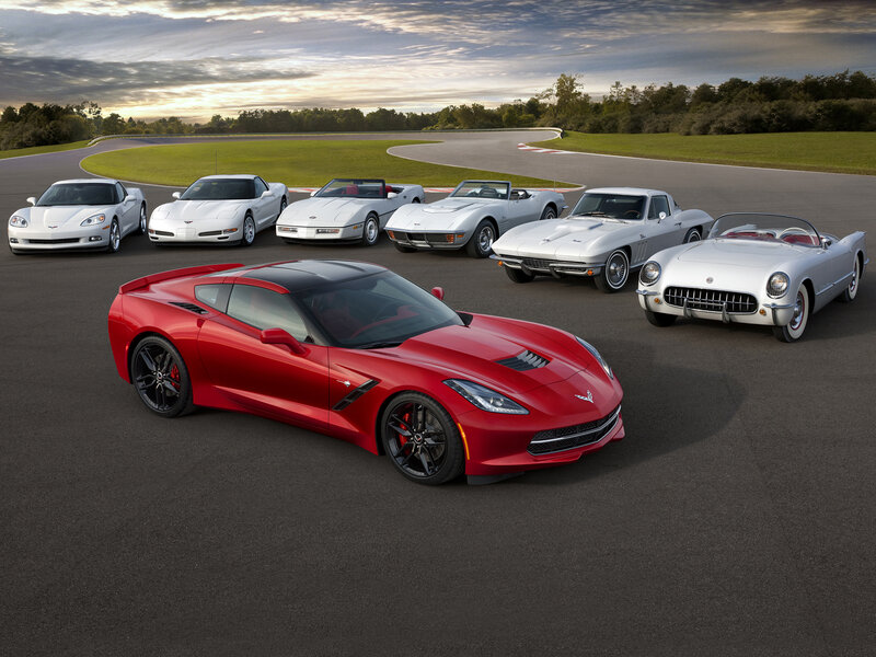 Corvette Cars on Track
