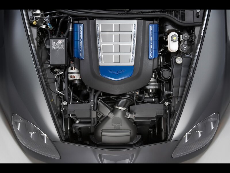 Corvette engine bay view