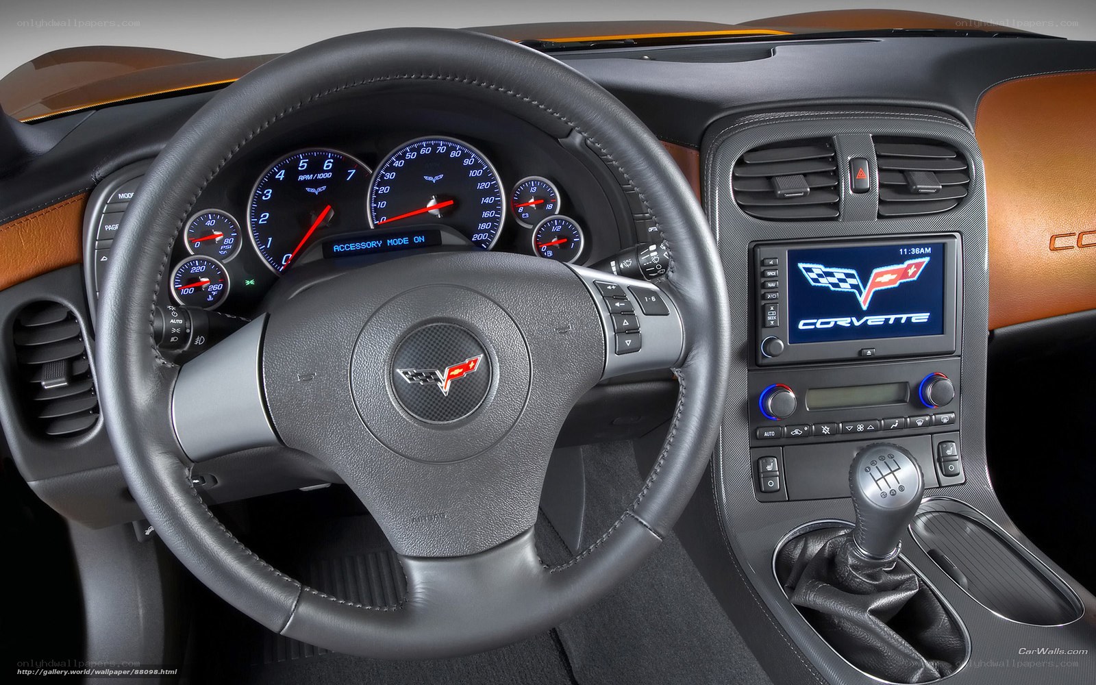 Corvette interior dashboard