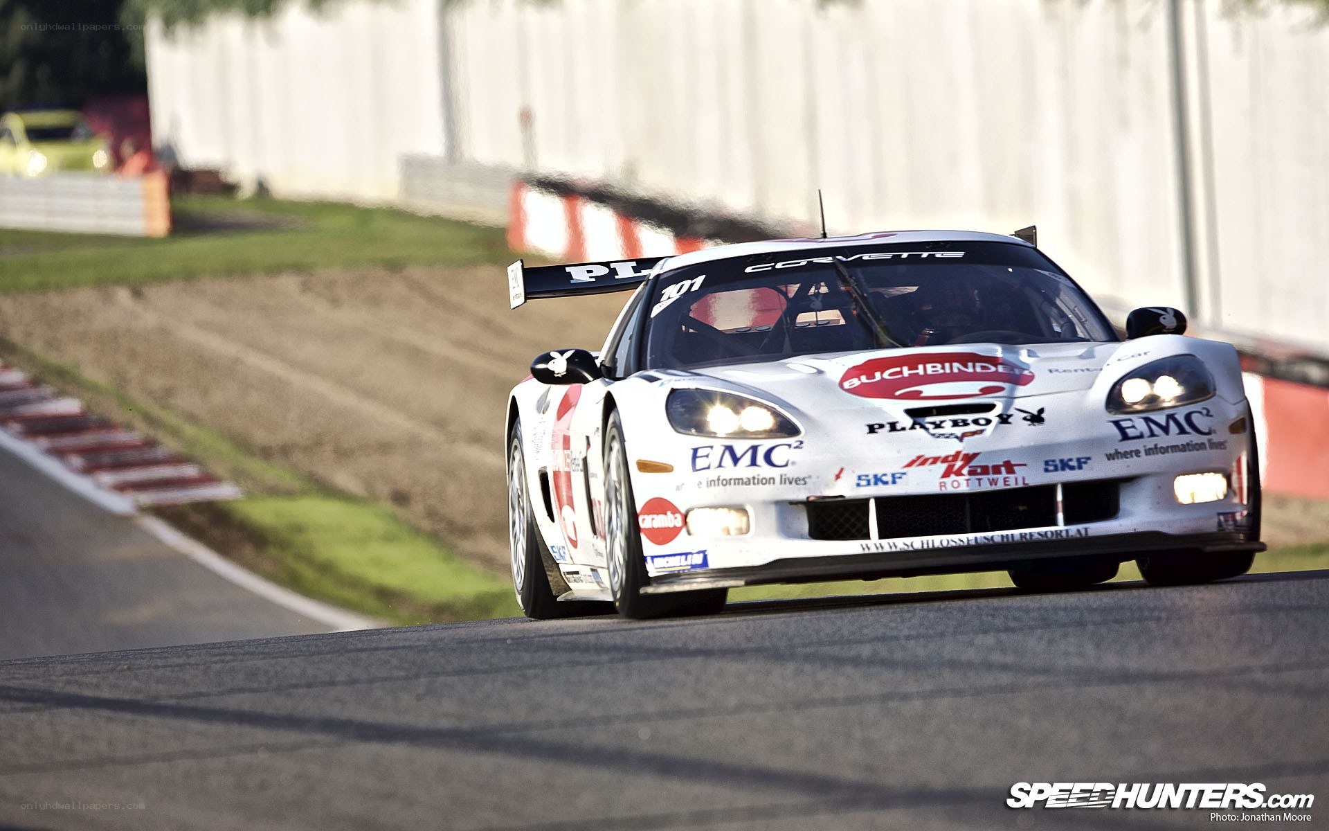 Corvette racing on a track