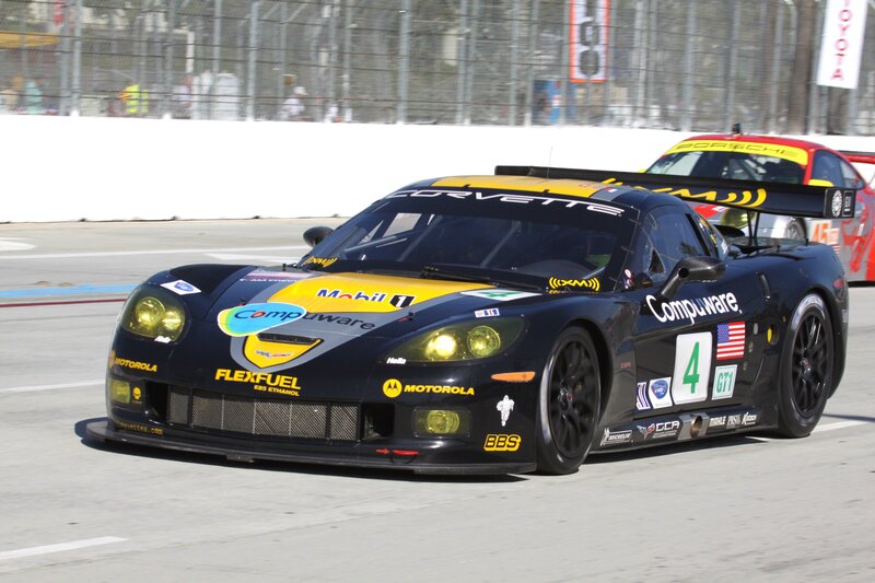 Corvette racing on track
