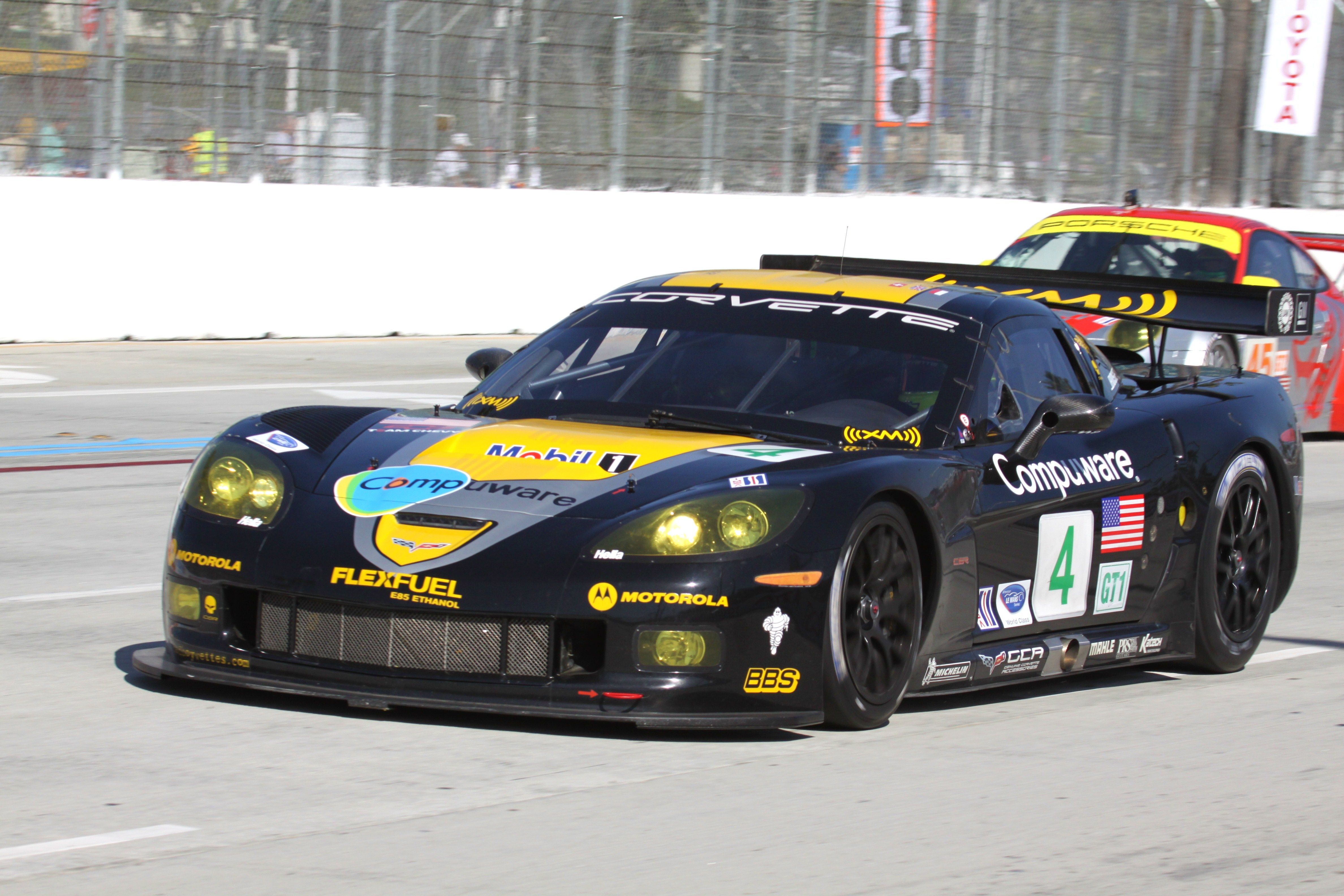 Corvette racing on track