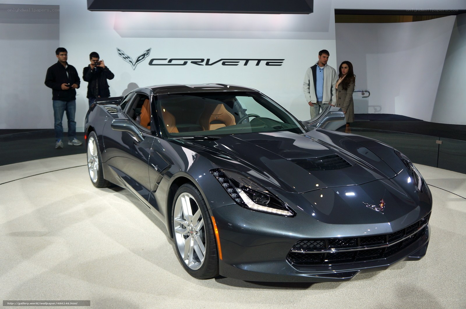 Corvette sports car on display