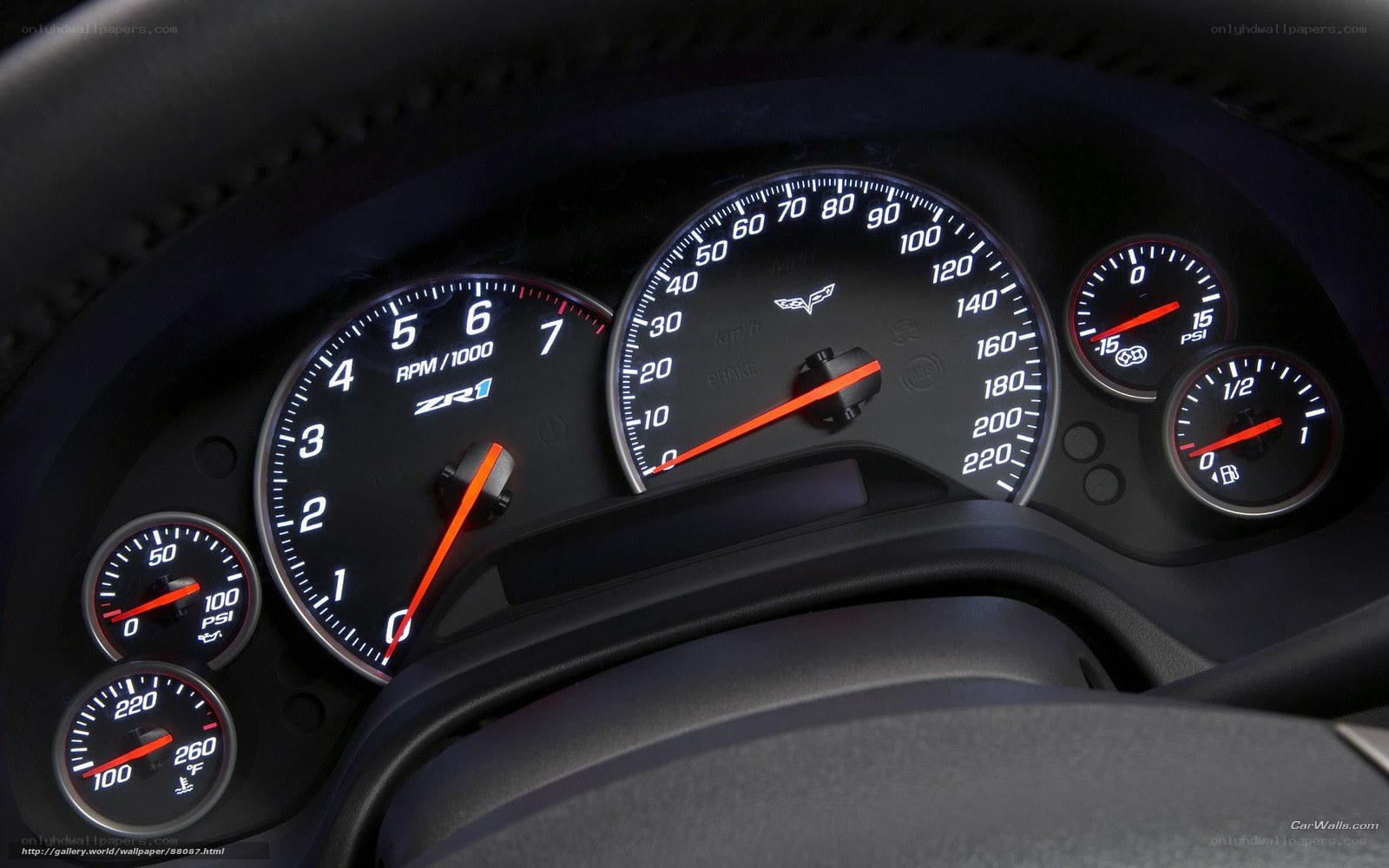 Corvette ZR1 dashboard close-up