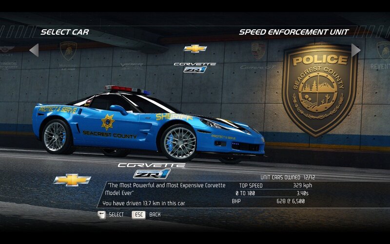 Corvette ZR1 police car