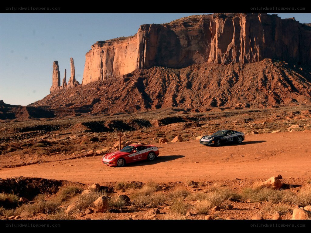 Corvettes in the desert