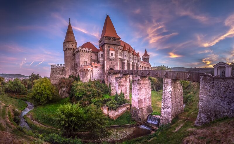 Corvin Castle at Dusk