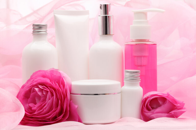 Cosmetic Products with Roses