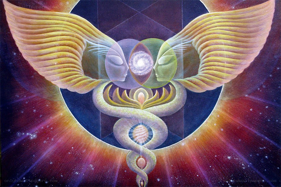 Cosmic Angel with Serpents