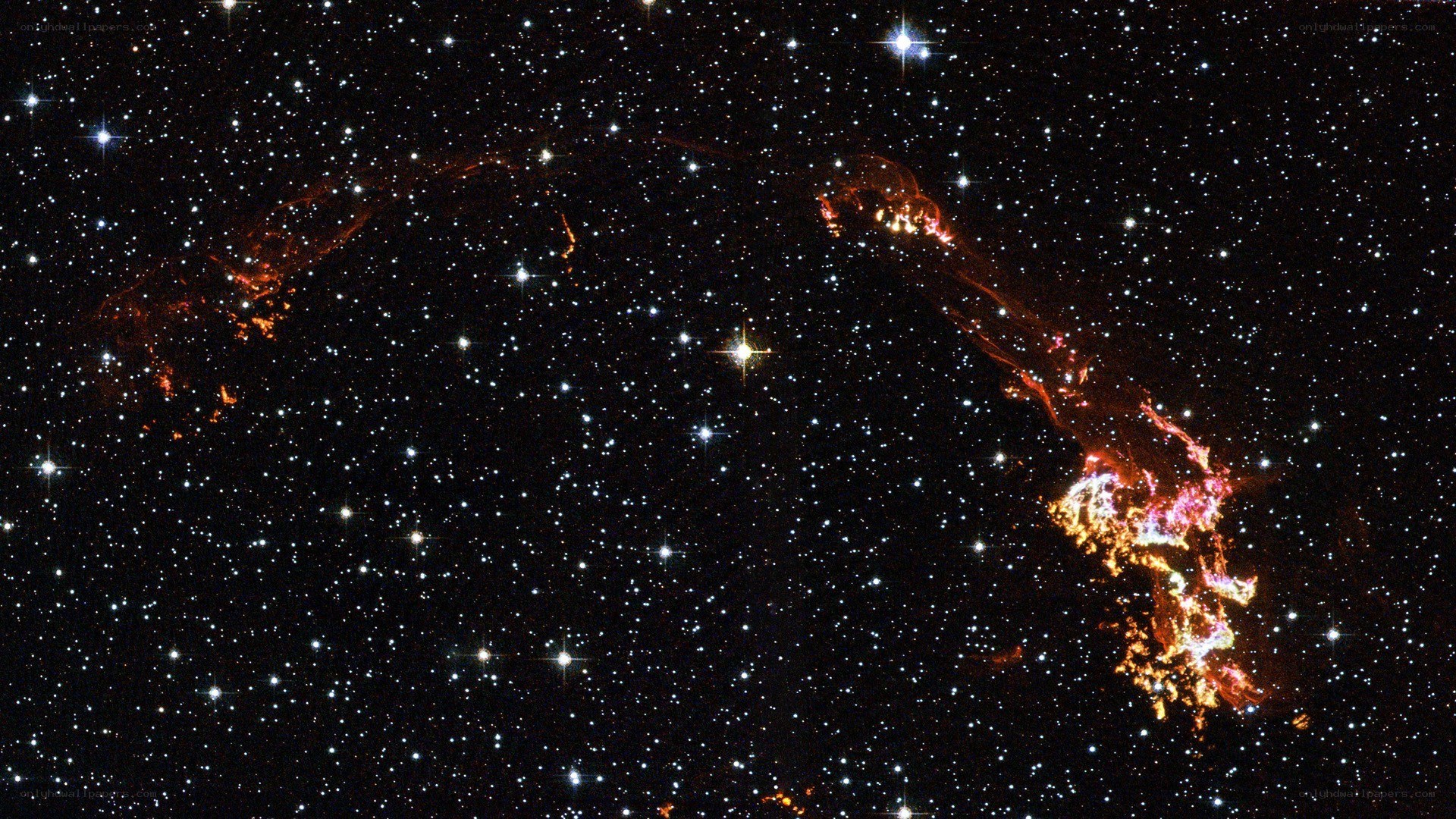Cosmic arc in deep space